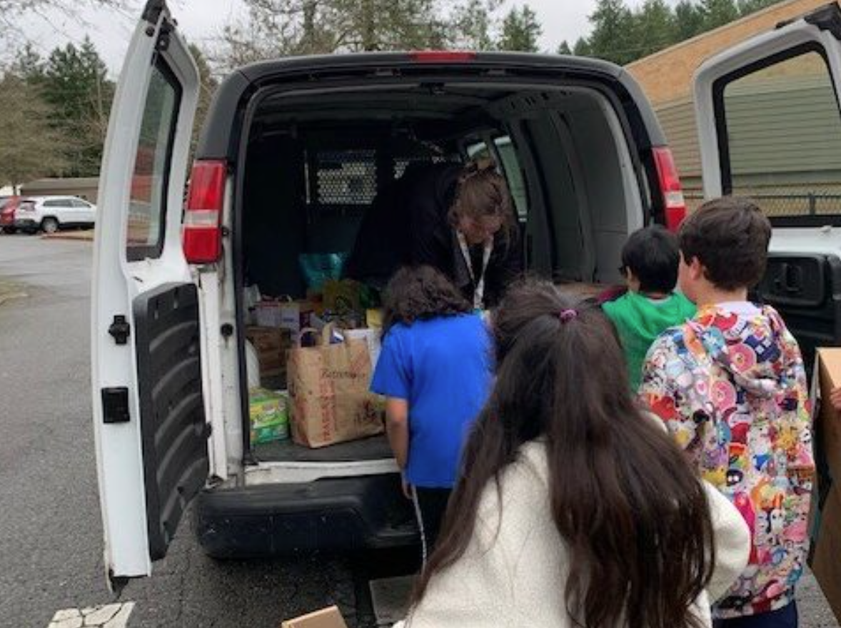 Students at Louisa May Alcott Elementary held a supply drive for our Pet Food Bank.